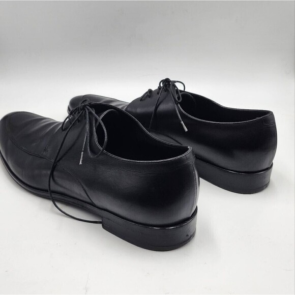 Ermegenegildo Zegna mens black leather lace - up dress loafers Sz 13 D main image 9